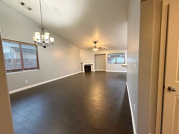 Open living area with Fireplace