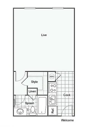 Floor plan The Arnspanger: Studio 1 Bath