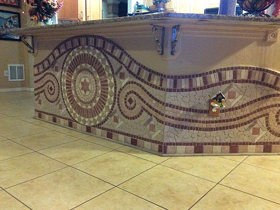 RightSide mosaic kitchen isl