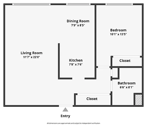 Floor plan 1 Bedroom