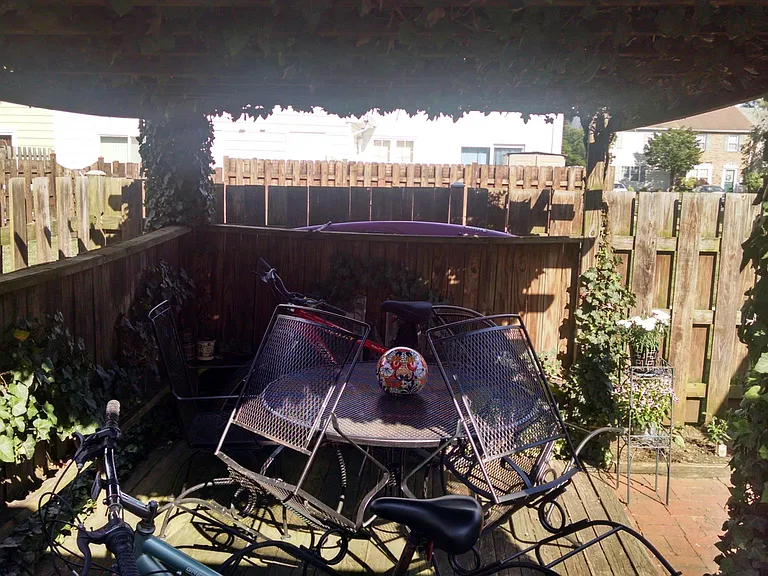Covered patio area