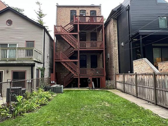 Backyard and deck of building