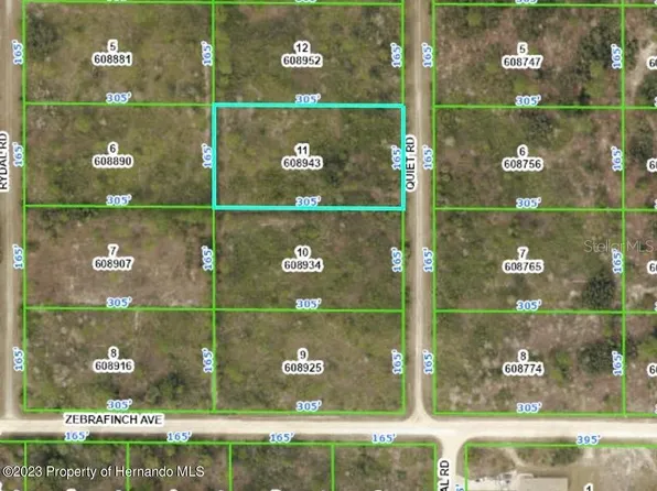 18455 QUIET ROAD LOT 11, WEEKI WACHEE, FL 34614