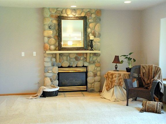 Family Room w/River Rock Fireplace