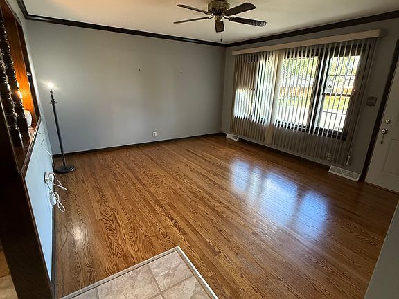 Hardwood floors in living room