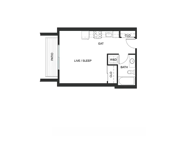 Floor plan Studio -S8 - Iron Flats