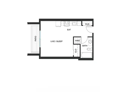 Floor plan Studio -S8 - Iron Flats