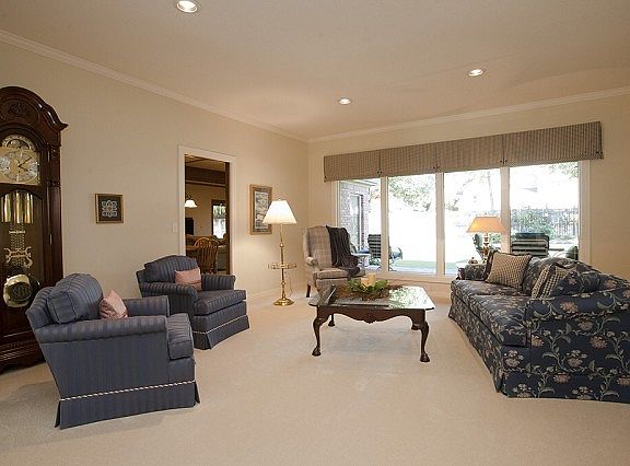 Formal Living withwall of windows.