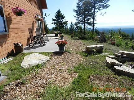 Patio with mountain views