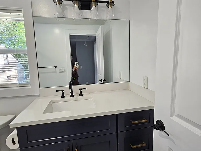second floor bathroom; full bathtub