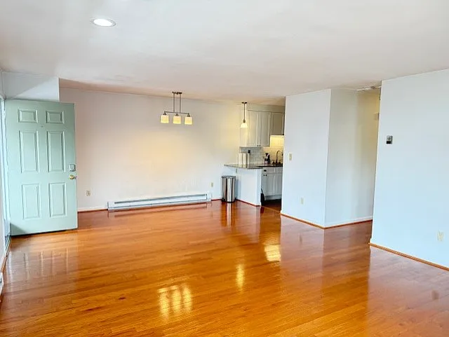 Shiney wood floors in main living area