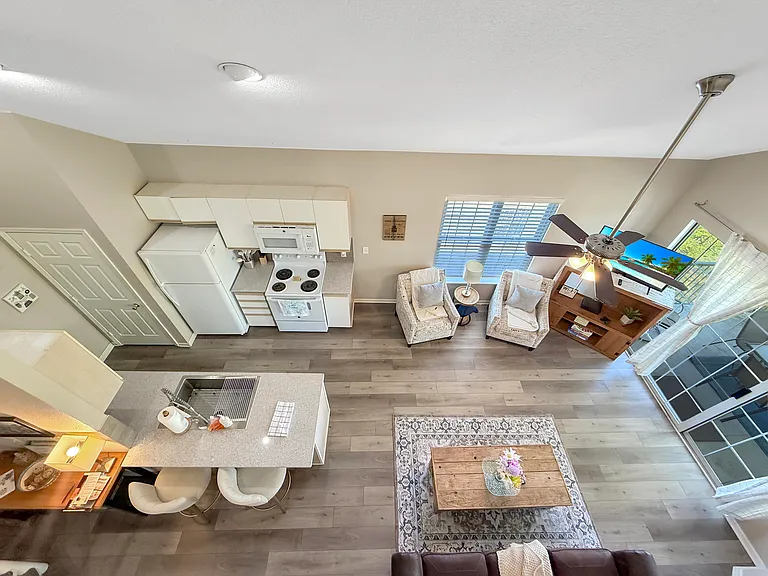 Overview from upstairs bedroom