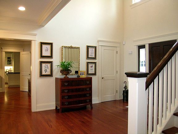 Front foyer with cathedral ceiling.