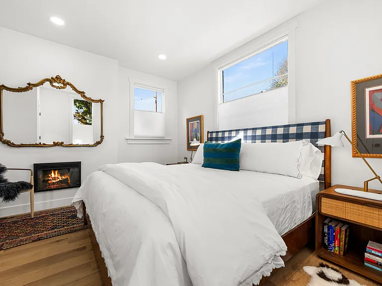 Primary bedroom with fireplace