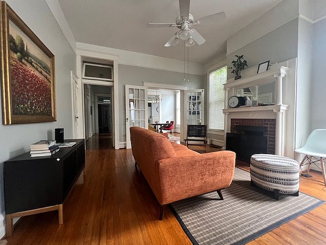 Living Room - facing Dining Room and Hallway