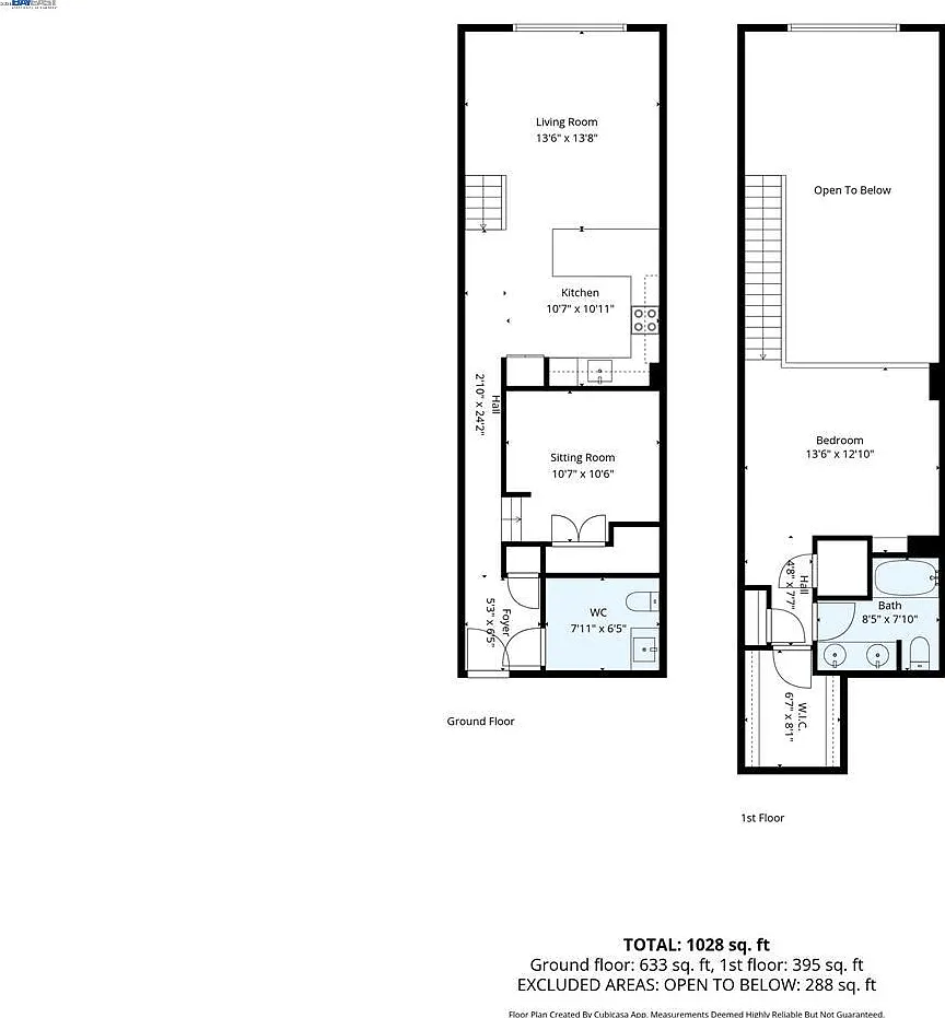 1 bed, 1.5 bath, 1099 sqft, $4,600 — Photo 4