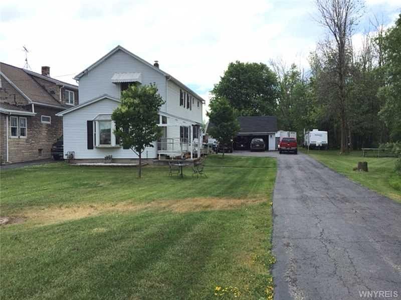 House is set back 