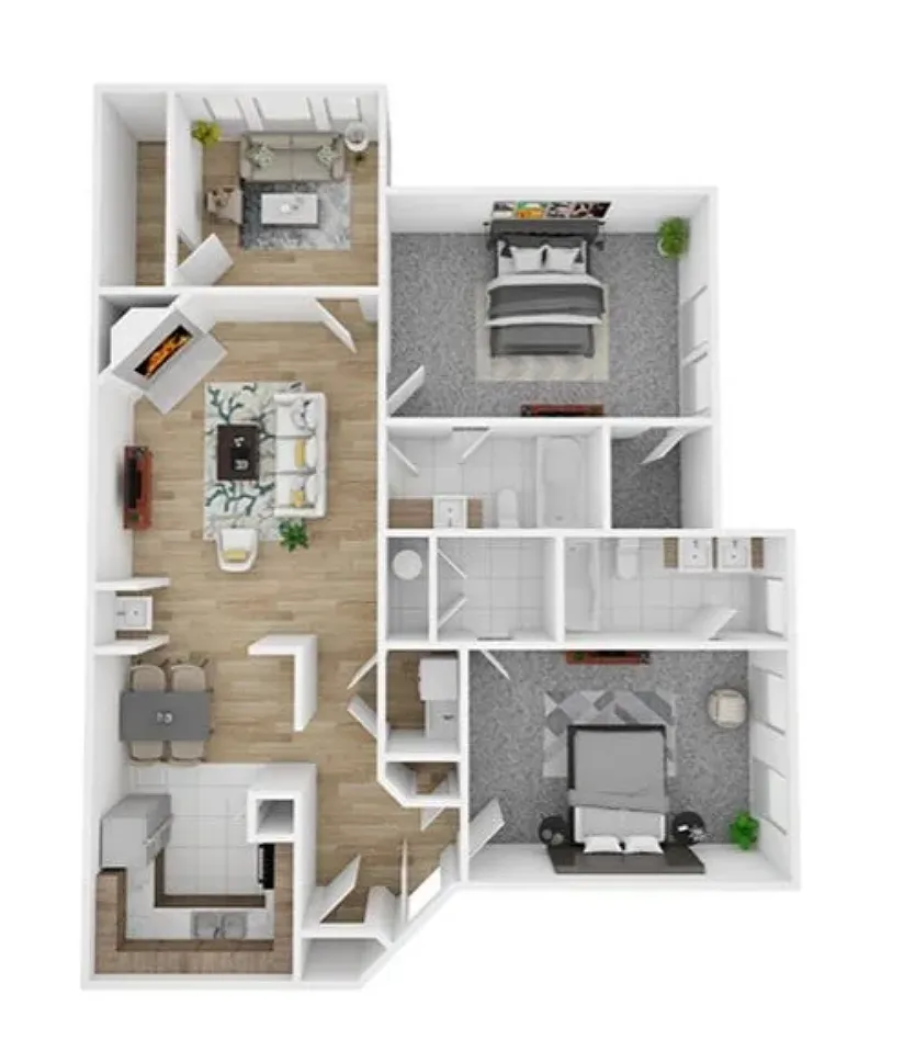 Floor plan Two Bedroom P