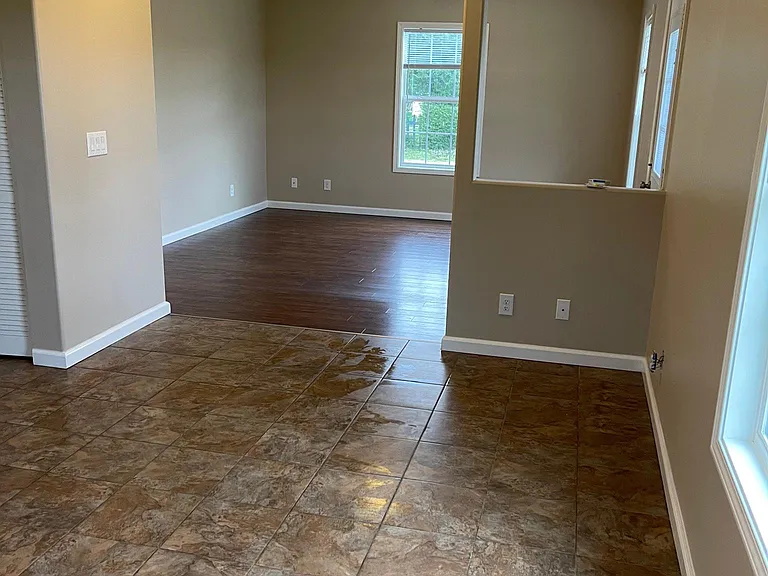 View from kitchen into living room