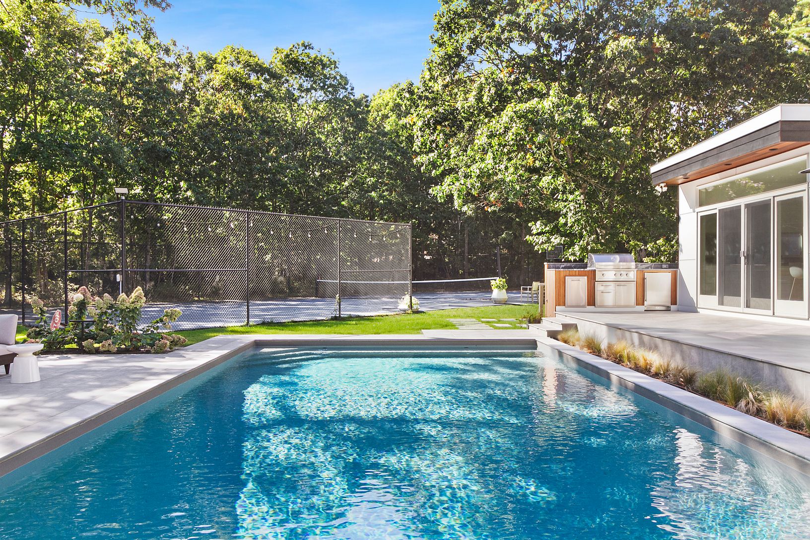 Pool Tennis Outdoor Kitchen