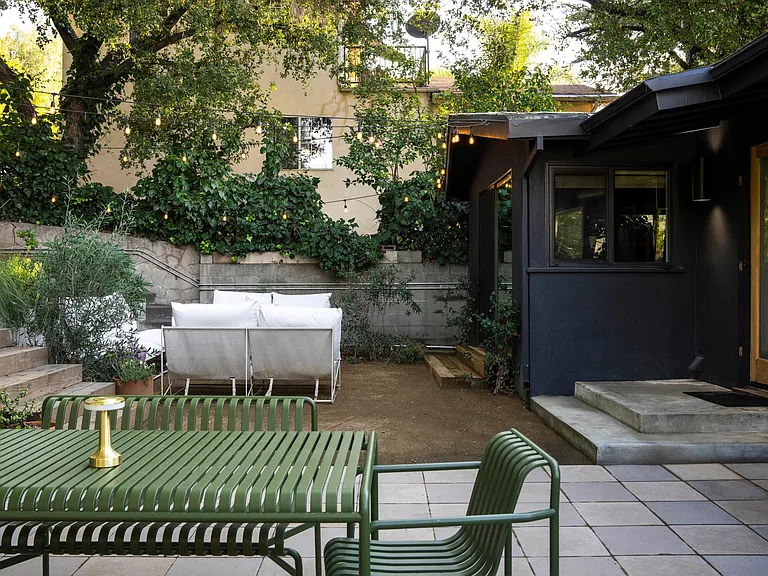 Landscaped back yard
