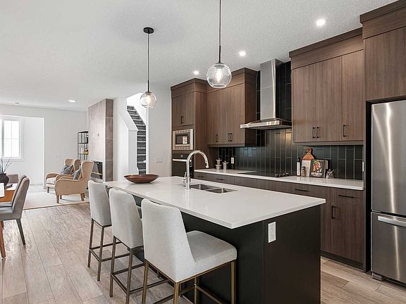 A photo of the kitchen of the Portland laned model by Brookfield Residential