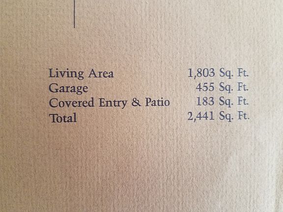 Square footage breakdown