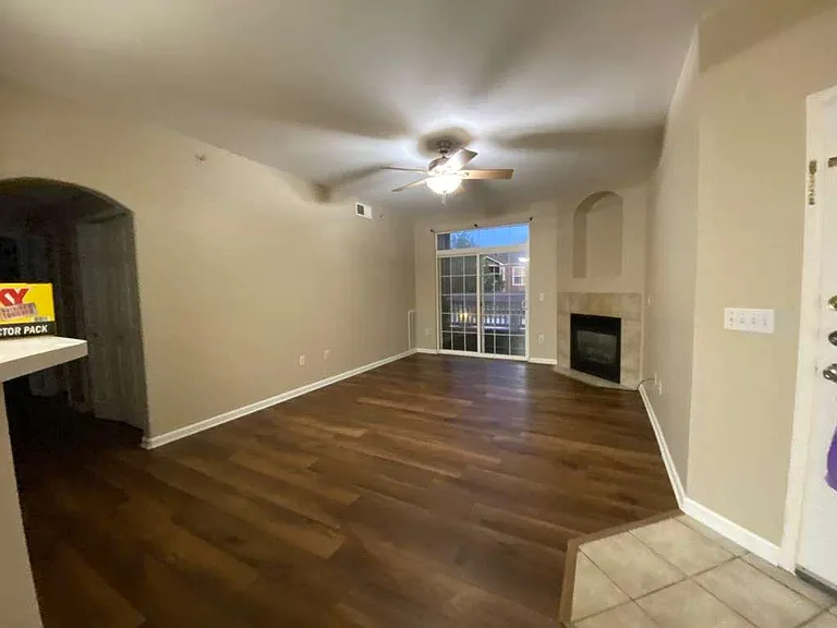 Family room with fire place