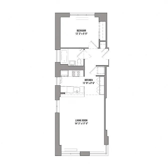 Floor plan 1K