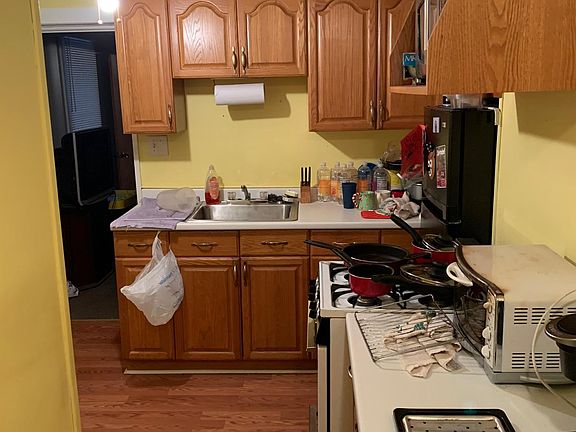 Kitchen from rear entrance.