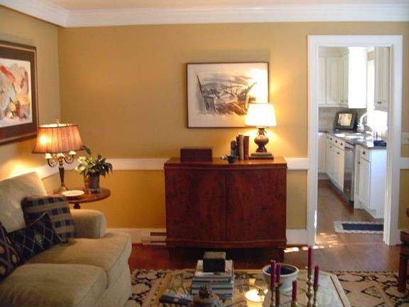 Family room opening to kitchen