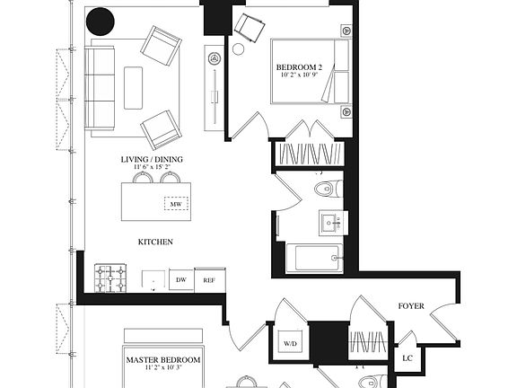 2nd image of 3 Court Sq APT 3802