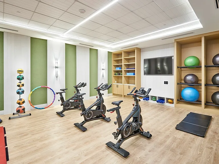 Brand New Yoga/Workout Studio With Fitness On Demand, Free Weights, Spin Bikes & More