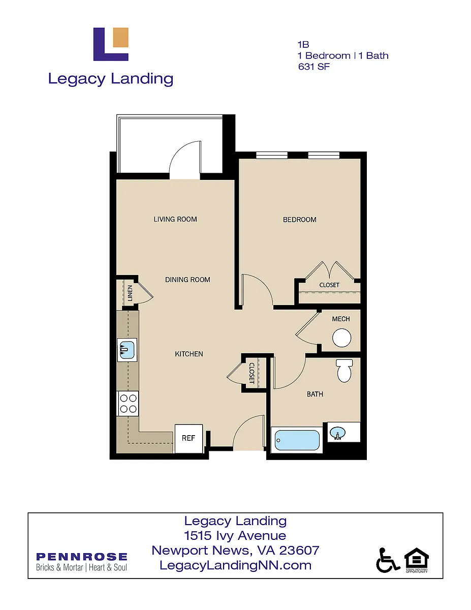 Floor plan 1 Bedroom