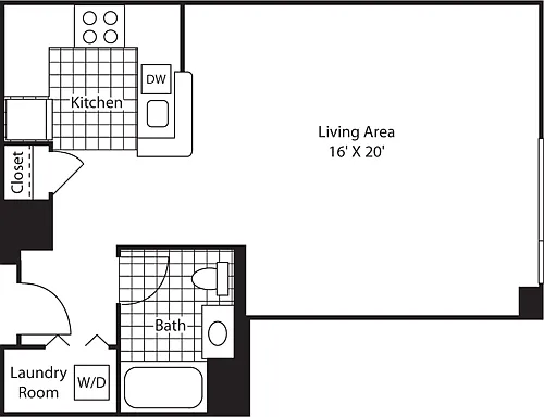 Floor plan Studio 617