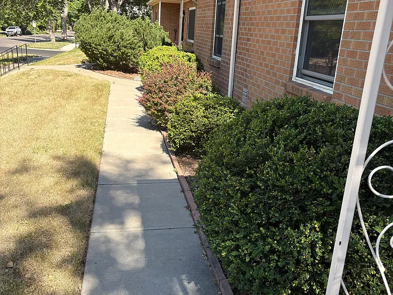 Side view of property