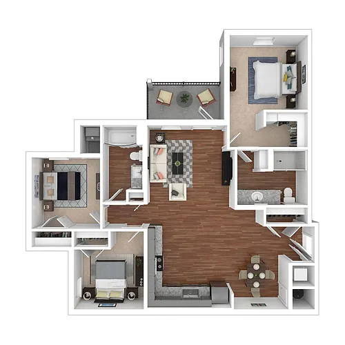 Floor plan Three Bedroom