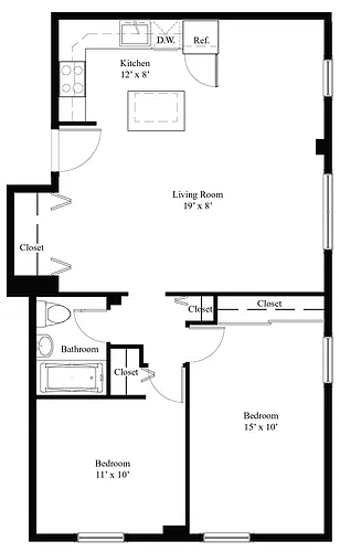 Floor plan 2 Bedroom C & D