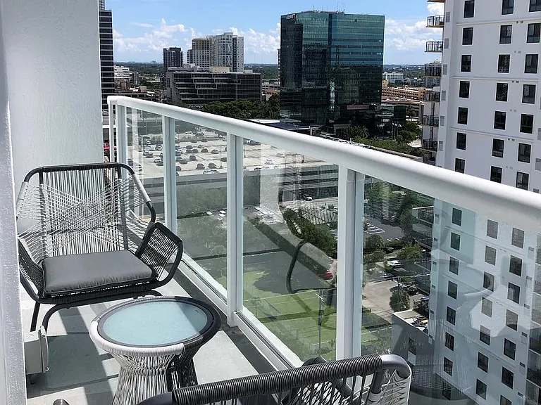 Large furnished balcony
