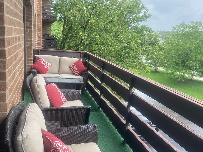 The biggest balcony you will find with southern exposure