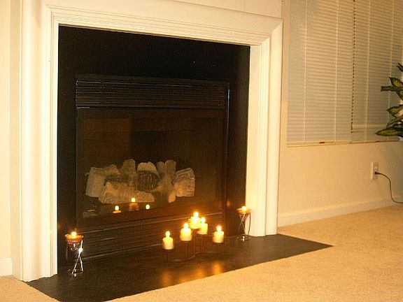 Fireplace in living room
