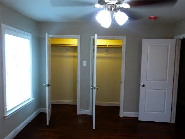 Rear bedroom closet space.