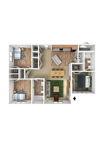 Floor plan Three Bedroom