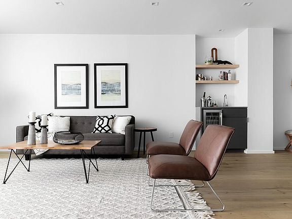 Wet bar in the living space