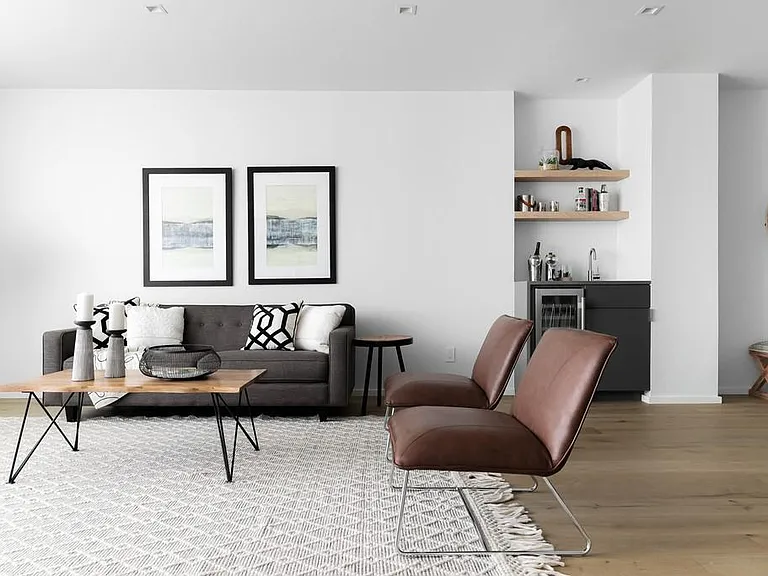 Wet bar in the living space