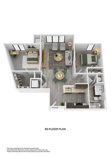 Floor plan B2 - Two Bedroom