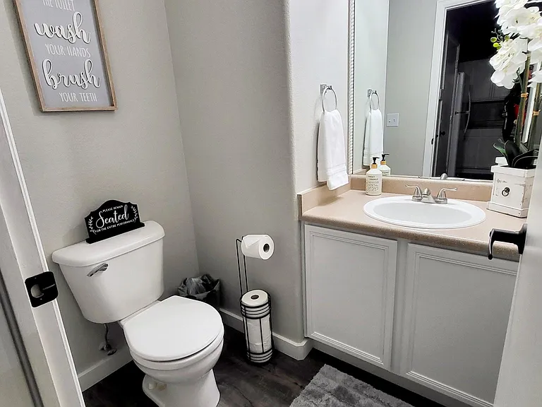 First floor powder room