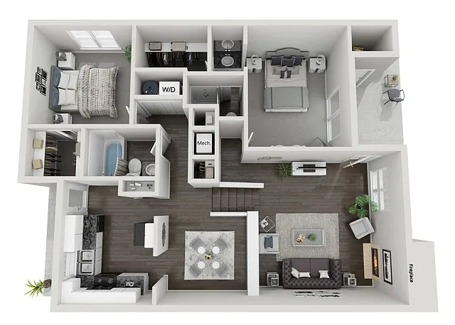 Floor plan 2x2B