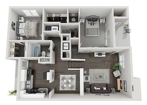 Floor plan 2x2B