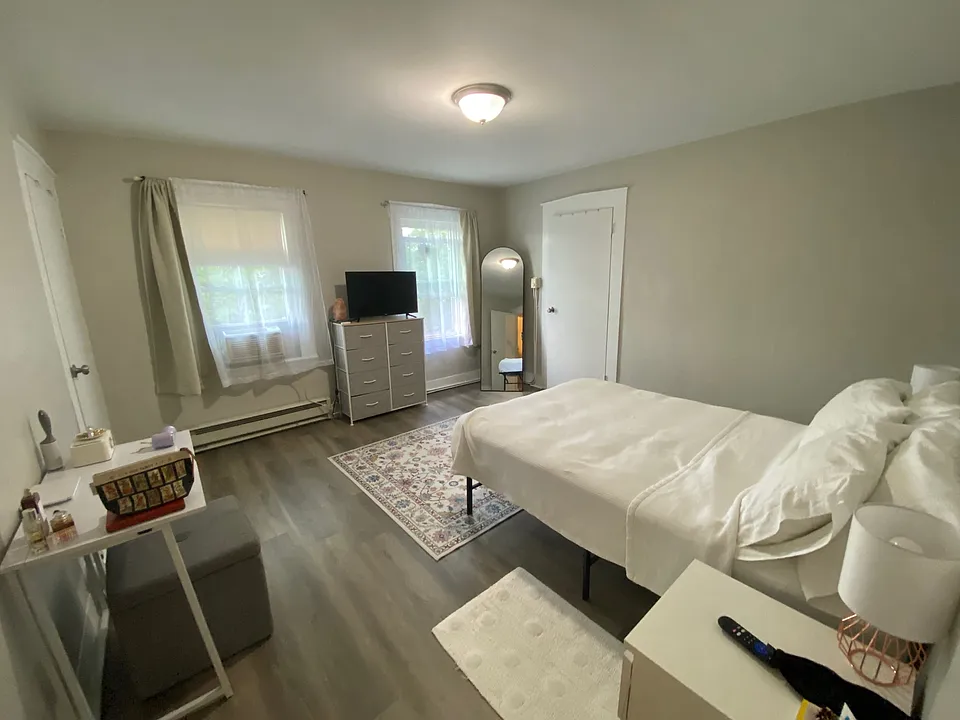 Large bedroom with two closets